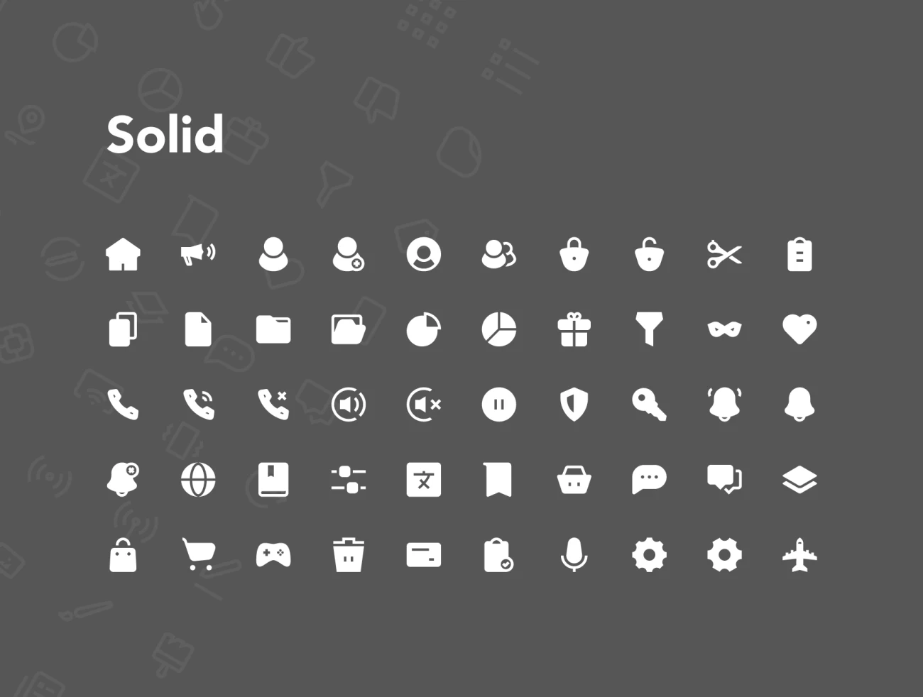 interface icon set essentials 常用界面图标集包含250个线条120个实心图标-3D/图标-到位啦UI