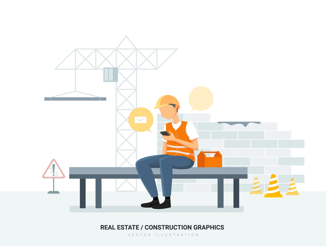 Pisces Real Estate Construction Vector Scenes 房地产建设矢量场景插图合集-人物插画、商业金融、场景插画、插画、状态页、硬件设备、线条手绘、营销创业-到位啦UI