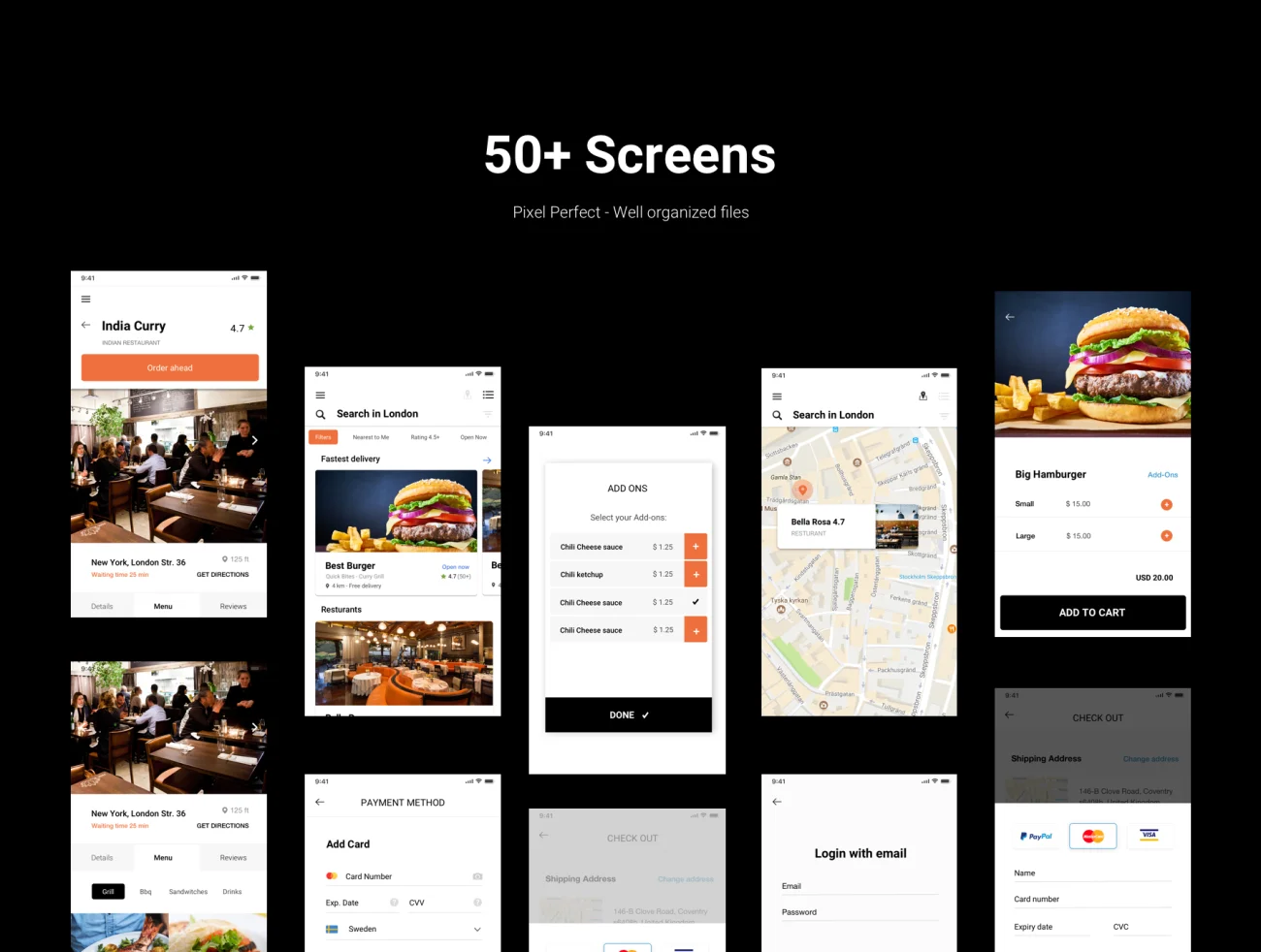 Restaurant Finder App 餐厅查找app应用-UI/UX-到位啦UI