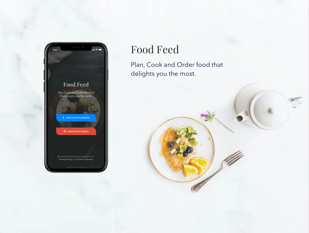 Food Feed UI Template 餐饮外卖实物配送应用用户界面模板-UI/UX-到位啦UI