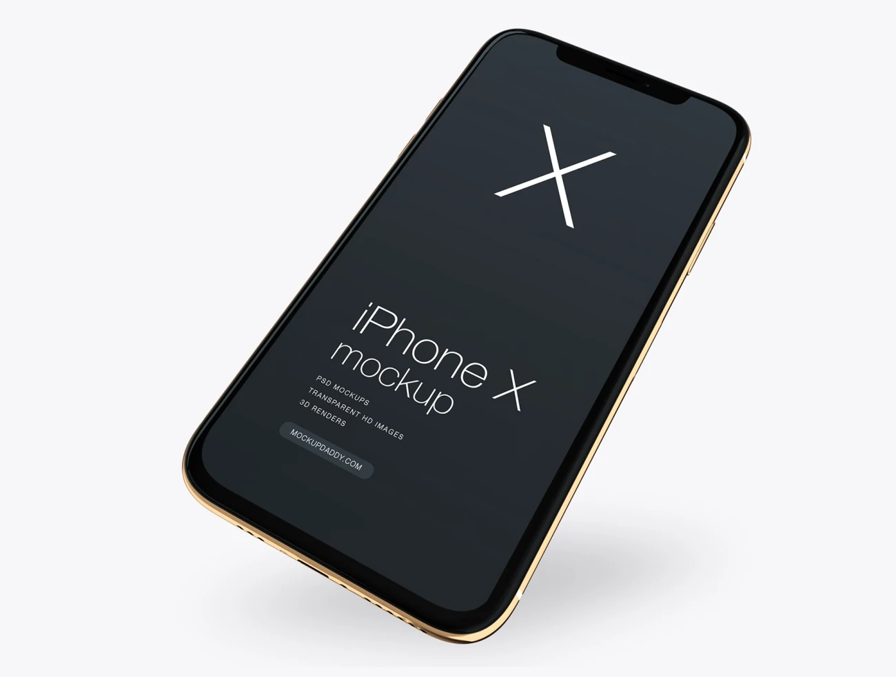 Apple Xs Gold Mockup 苹果Xs土豪金样机模型-产品展示、实景样机、手机模型、样机、简约样机、苹果设备-到位啦UI