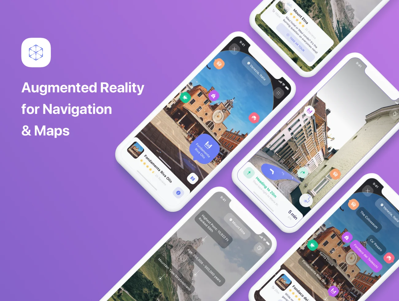 Eggplore - Augmented Reality Maps & Navigation UI Kit 增强现实地图和导航UI套件-UI/UX-到位啦UI