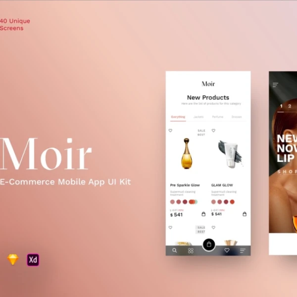 Moir-Ecommerce App 电子商务应用UI设计