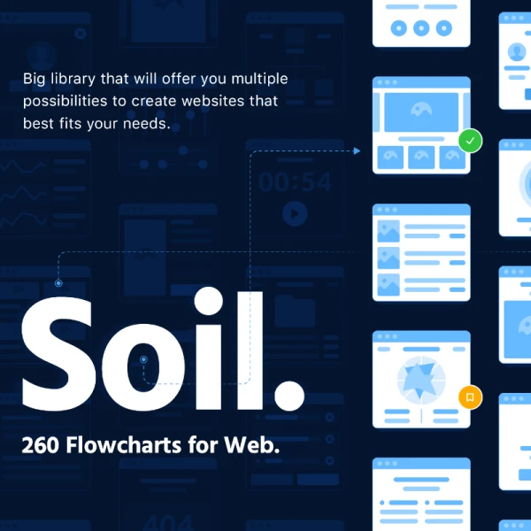 Soil Web Flowcharts 实用方便的网站流程图UI组件包