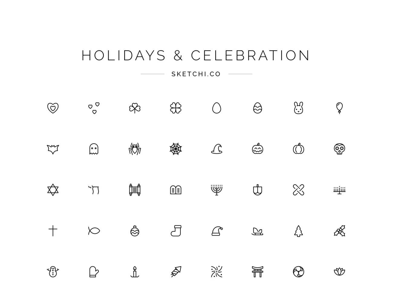 Holidays & Celebration Icons 节日和庆祝图标-3D/图标-到位啦UI