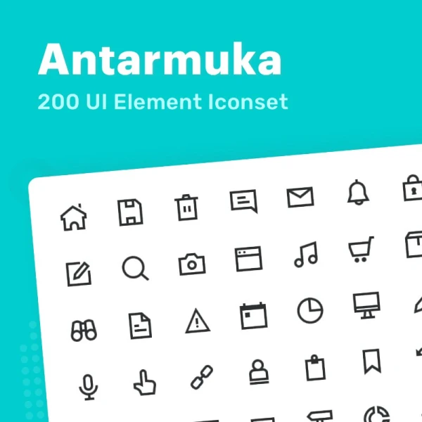 Antarmuka UI element icon 简约时尚炫酷图标基于24px格栅设计