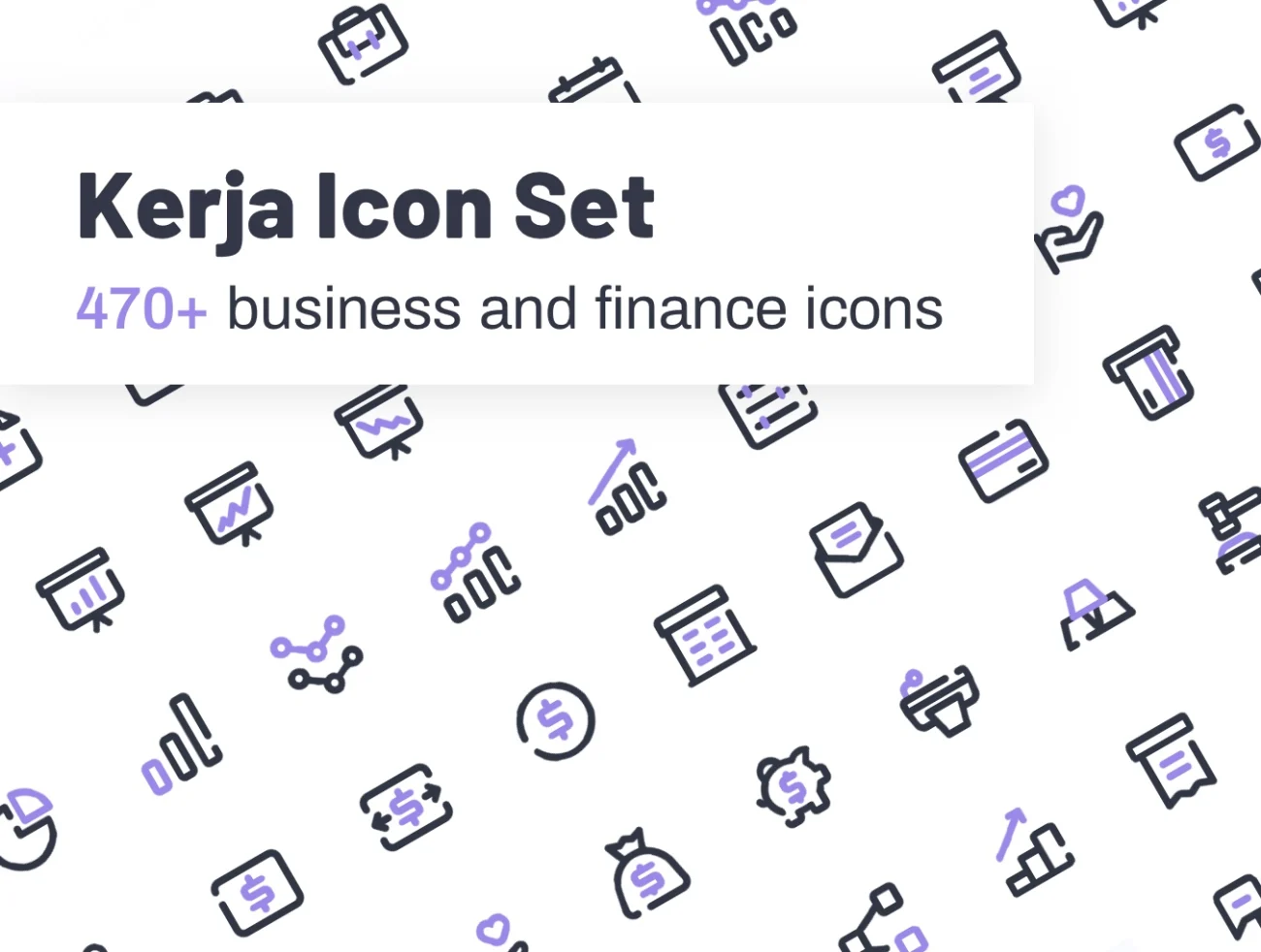 Kerja - Business and Finance Icon Set 470款商业和金融图标集-3D/图标-到位啦UI