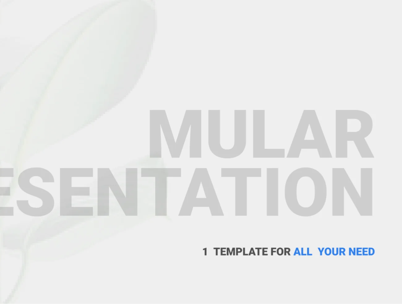 Mular Presentation 简约独特易编辑现代ppt演示套件-PPT素材-到位啦UI