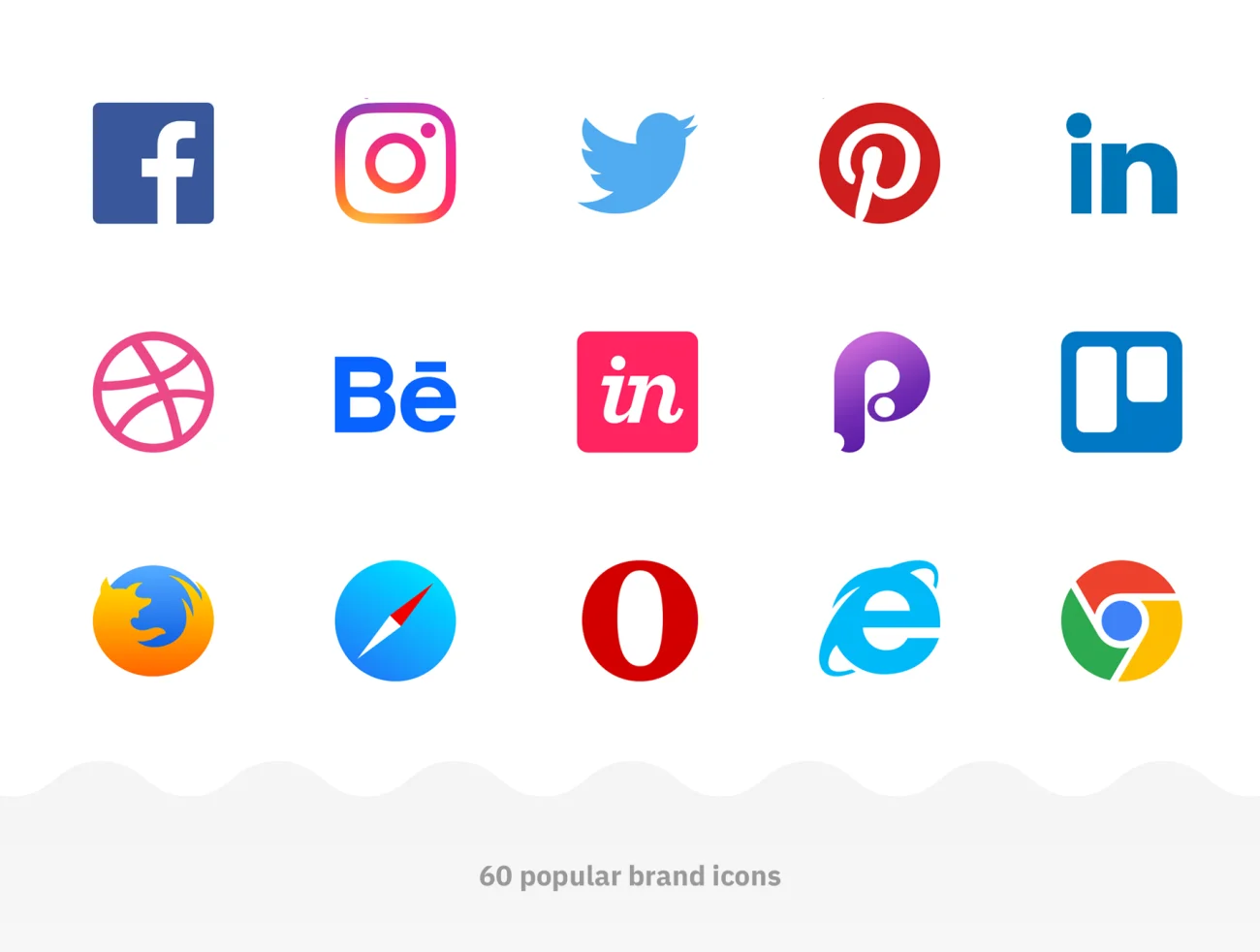 Brand icons 彩色科技品牌标志logo集合-3D/图标-到位啦UI