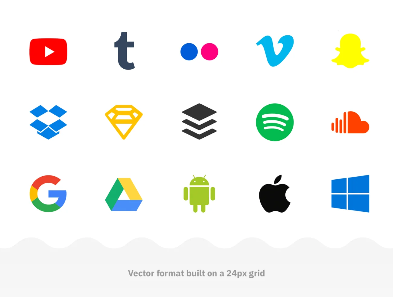 Brand icons 彩色科技品牌标志logo集合-3D/图标-到位啦UI