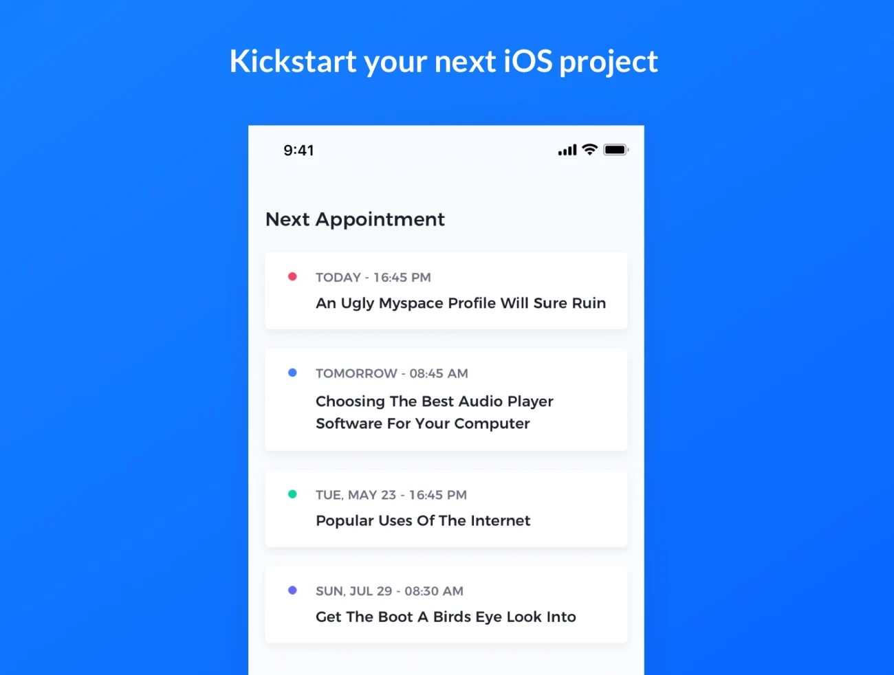 Eleganza iOS UI Kit 简约用户界面设计套件-UI/UX-到位啦UI