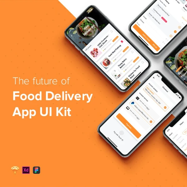 Fozzi - Food Delivery mobile app UI Kit 食品配送移动app应用UI套件