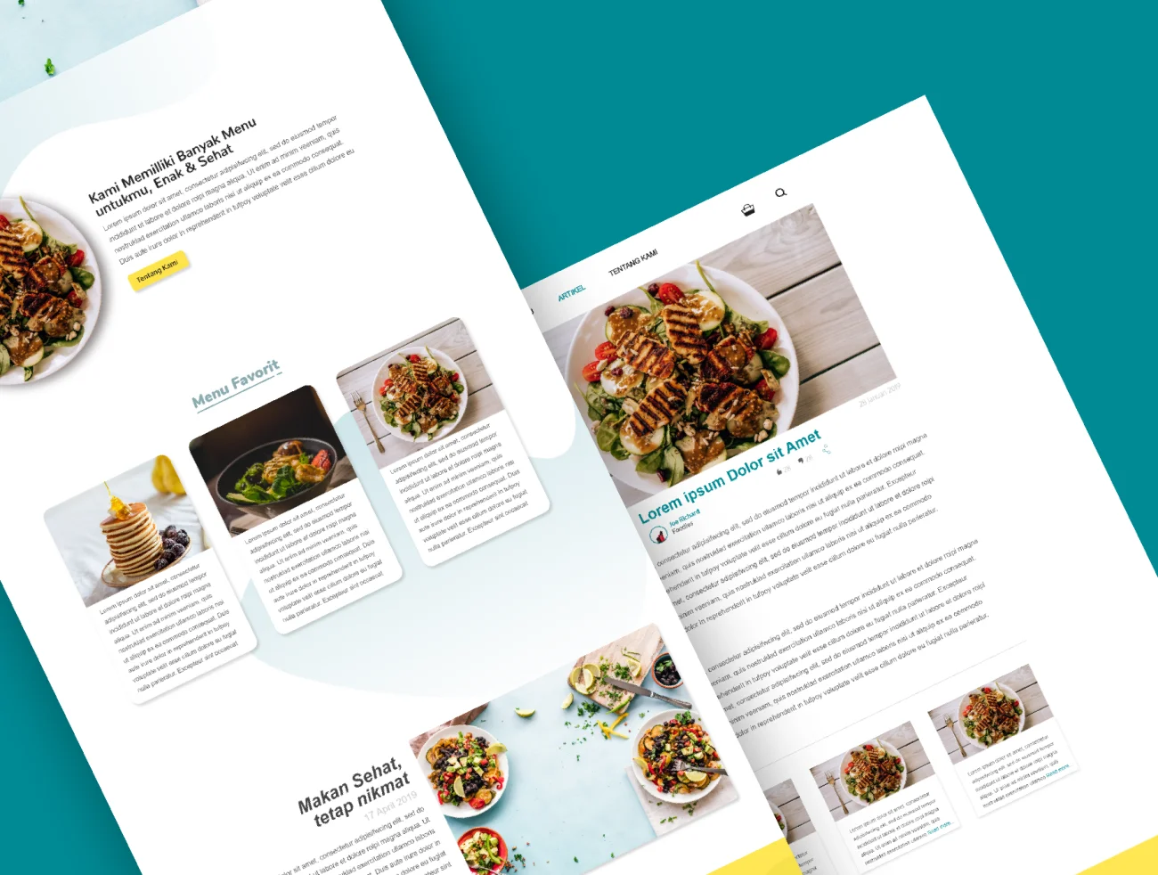 Healthy Food Website Template 响应式设计多平台健康食品网站模板-UI/UX-到位啦UI
