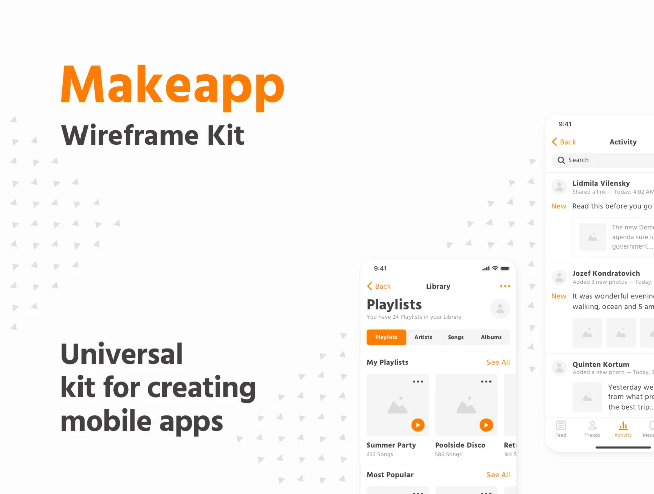 Makeapp Wireframe Kit 应用快速搭建线框套件界面设计轻松搞定-UI/UX-到位啦UI