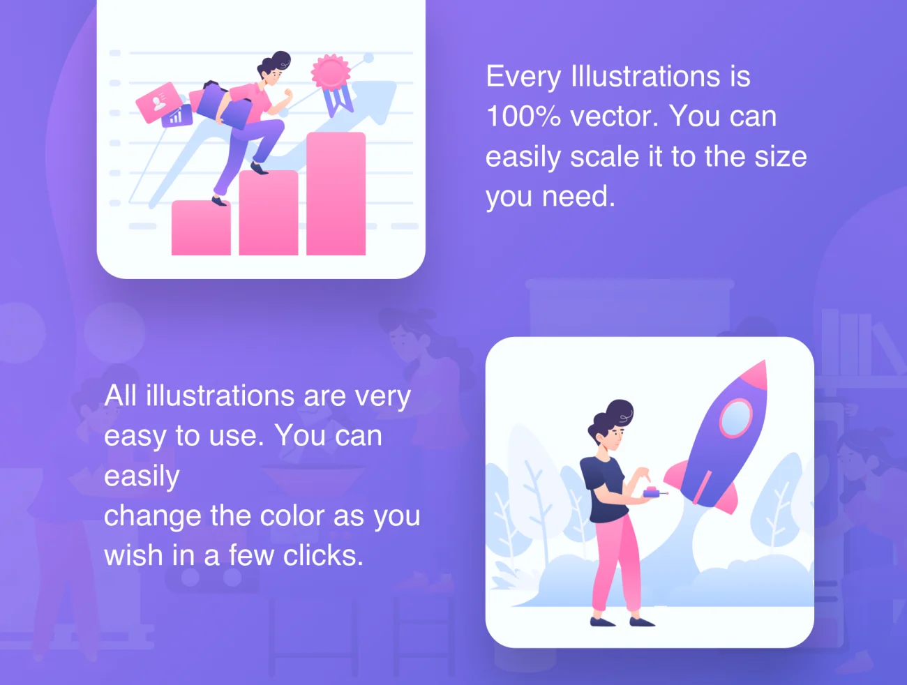 Start Up Illustration Kit 易用可定制多格式启动插图套件-人物插画、场景插画、学习生活、插画、插画风格、概念创意、线条手绘、趣味漫画-到位啦UI