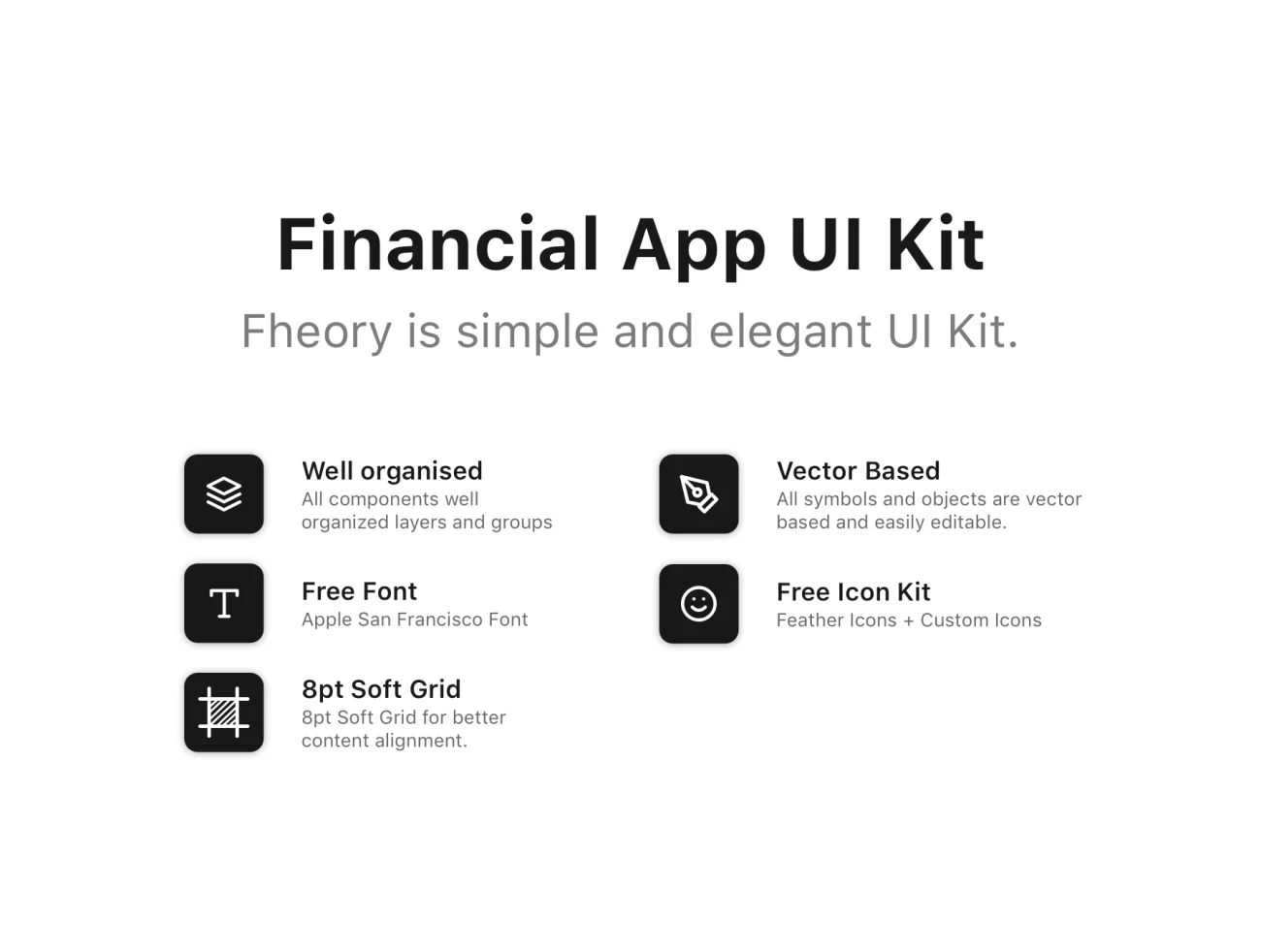 Fheory Financial iOS UI Kit 金融理财用户界面设计套件-UI/UX-到位啦UI