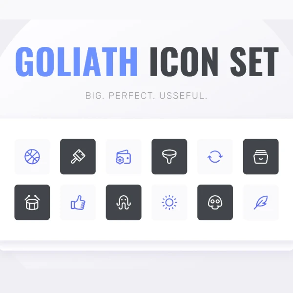GOLIATH 1500 ICON SET 19大类1500个通用图标集