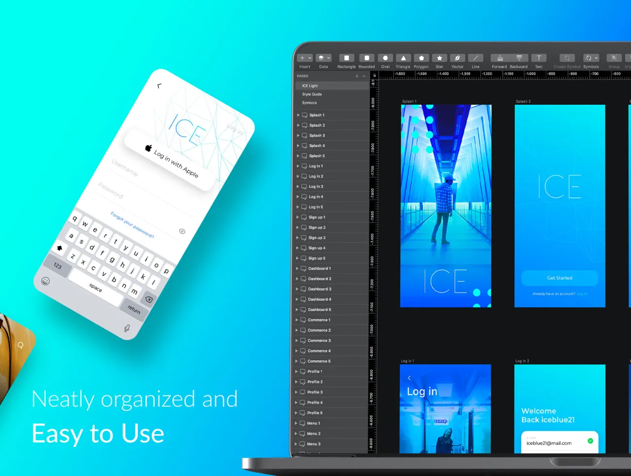 Ice App Ui Kit Sketch File Folder 2 质感提升用这个就够了现代时尚UI套件-UI/UX-到位啦UI