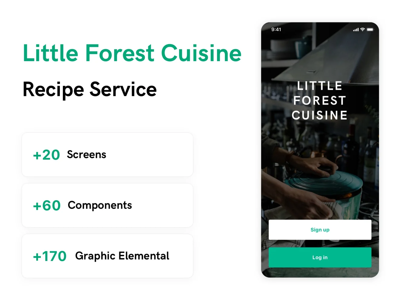 Little Forest Cuisine UI KIT 小森林美食UI套件-UI/UX-到位啦UI