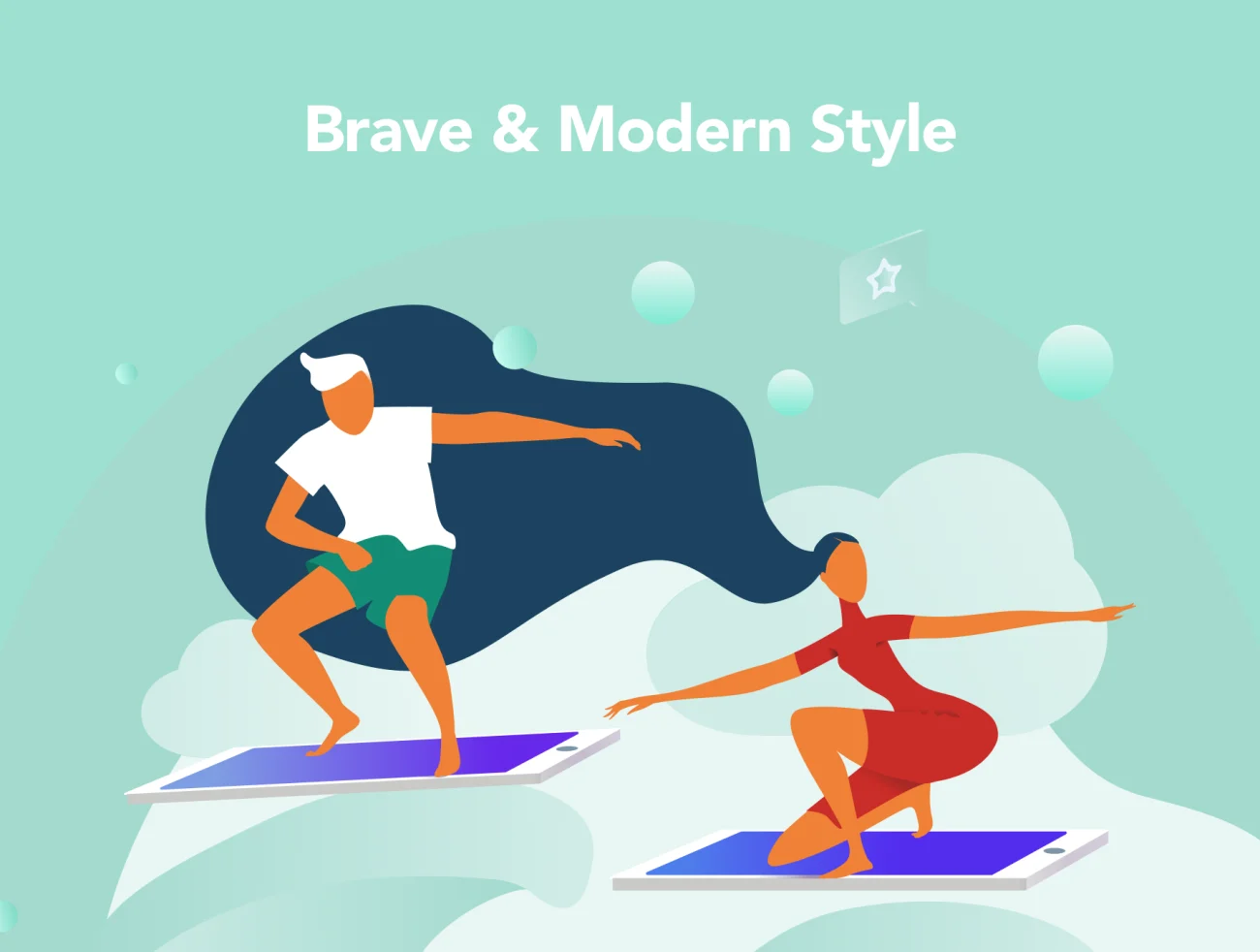 Brave Illustrations 勇猛风格矢量插画设计-人物插画、场景插画、插画、概念创意、金融理财-到位啦UI