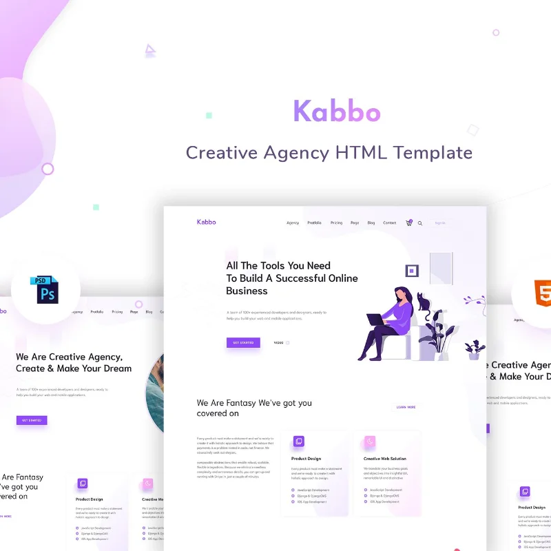Kabbo - Creative Agency HTML Template(html) 创意机构HTML模板HTML缩略图到位啦UI