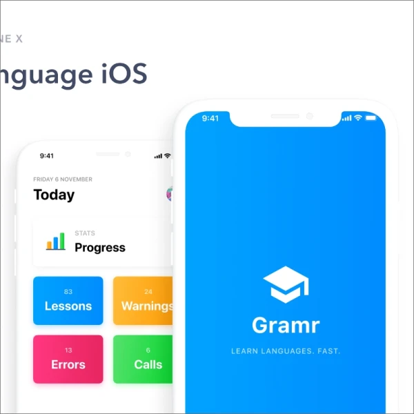 Language App iOS gramr语言学习应用设计套件