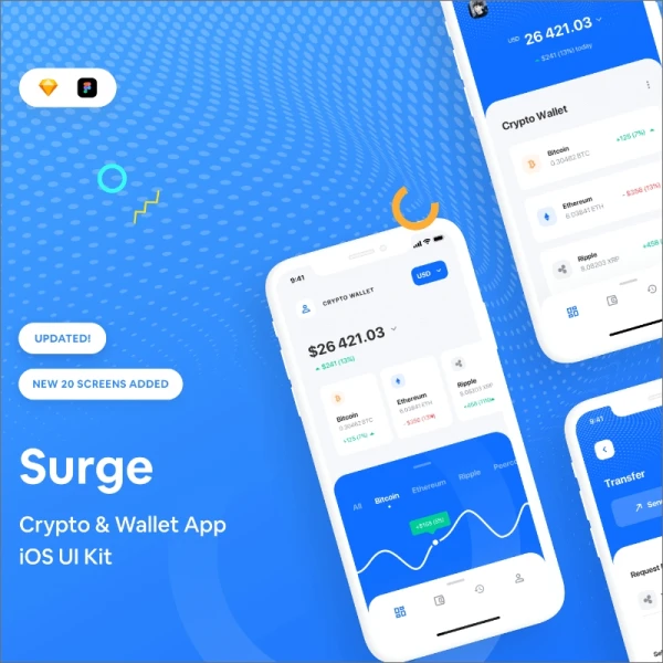 Surge iOS UI Kit  金融数字货币电子钱包应用套件