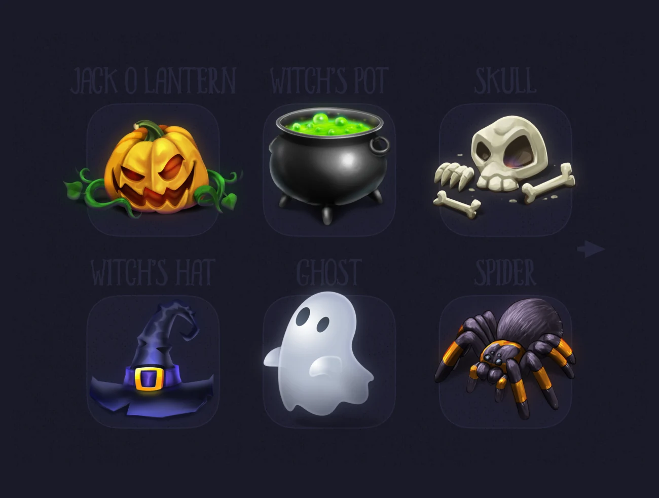 QLIWON Halloween Icon Set 万圣节3d图标集-3D/图标-到位啦UI