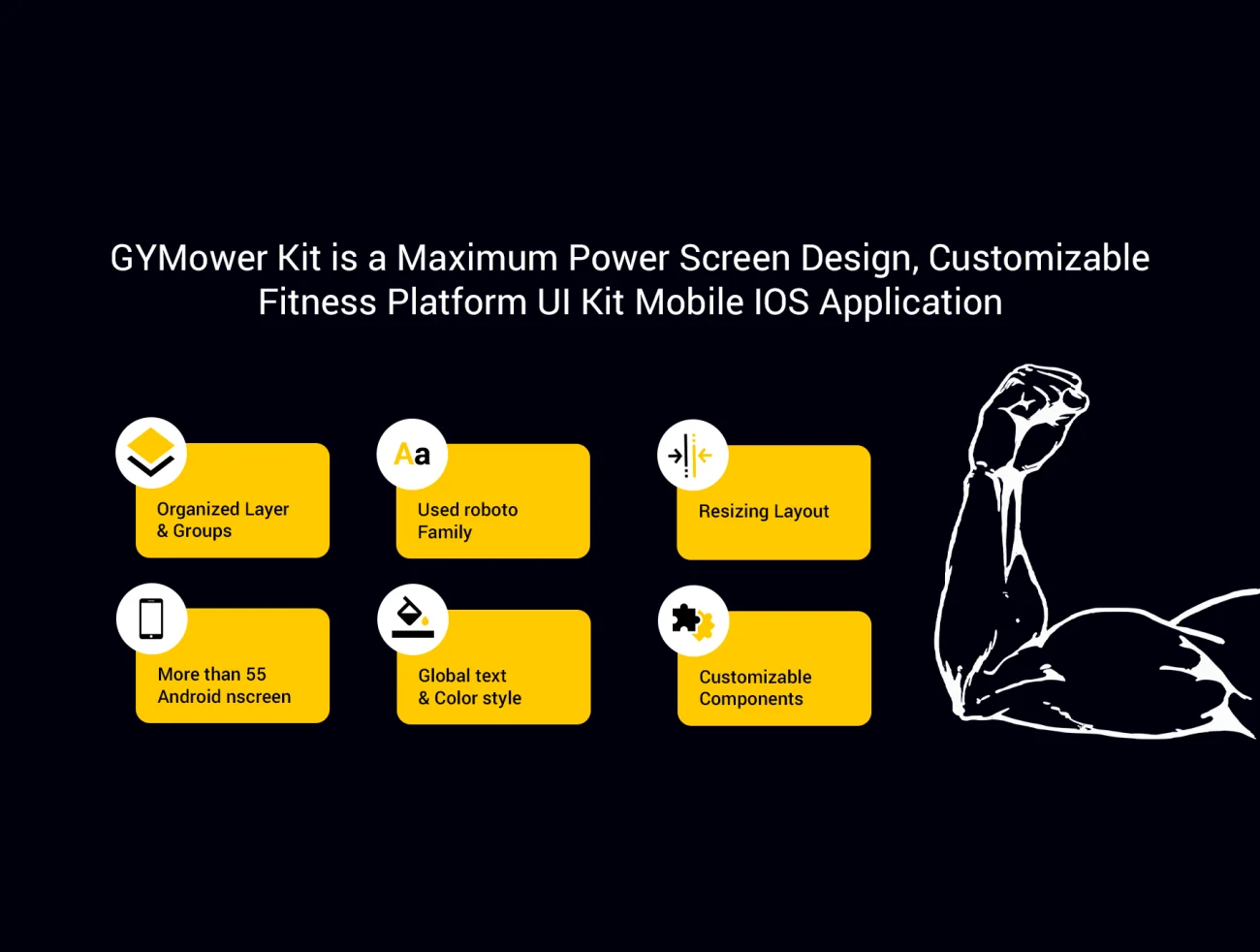 GYMower UI Kit Figma 专业运动健身指导食品教程UI设计套件 Figma-UI/UX-到位啦UI