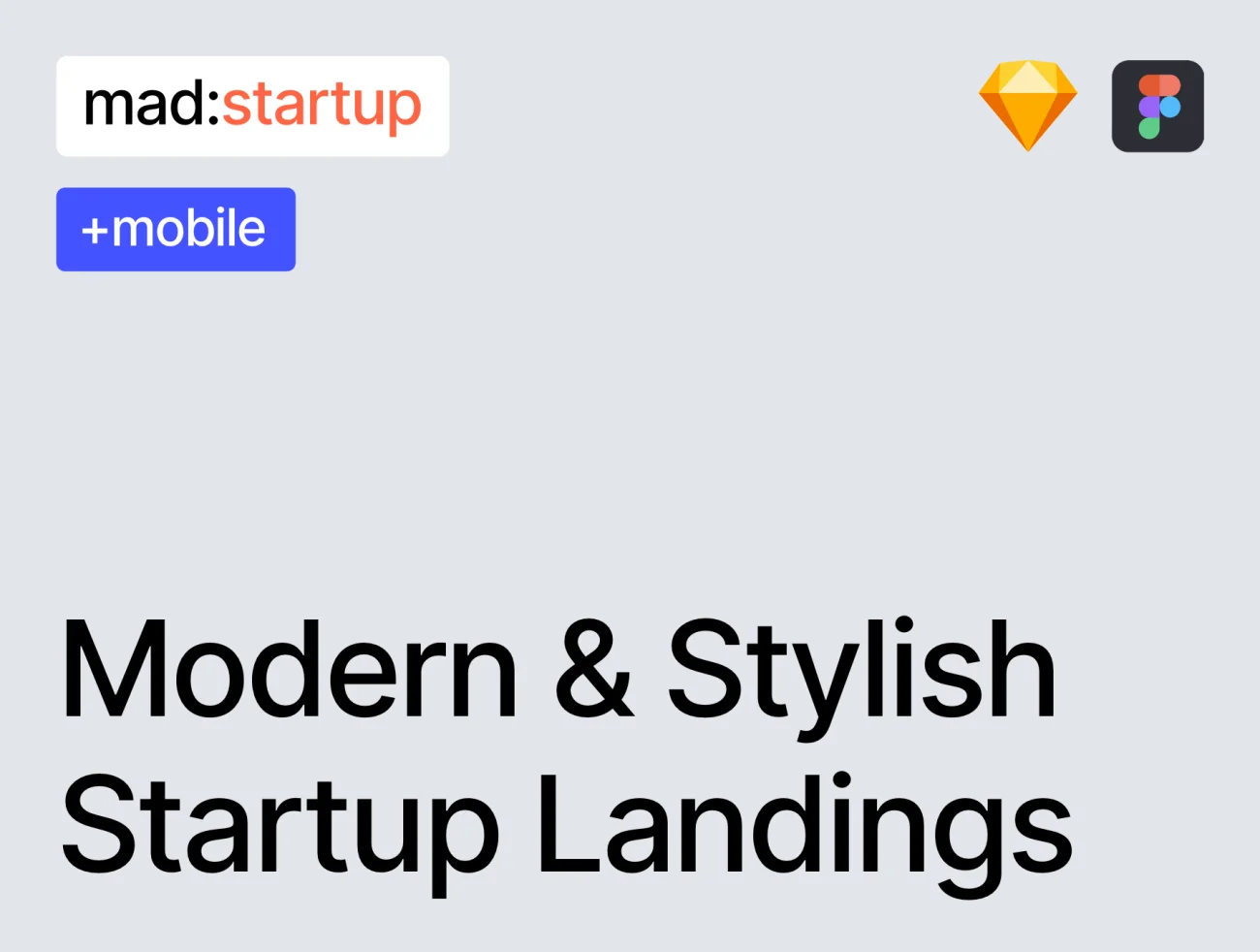 Mad Startup Figma 狂野主题web无线端登陆落地页模板-专题页面-到位啦UI