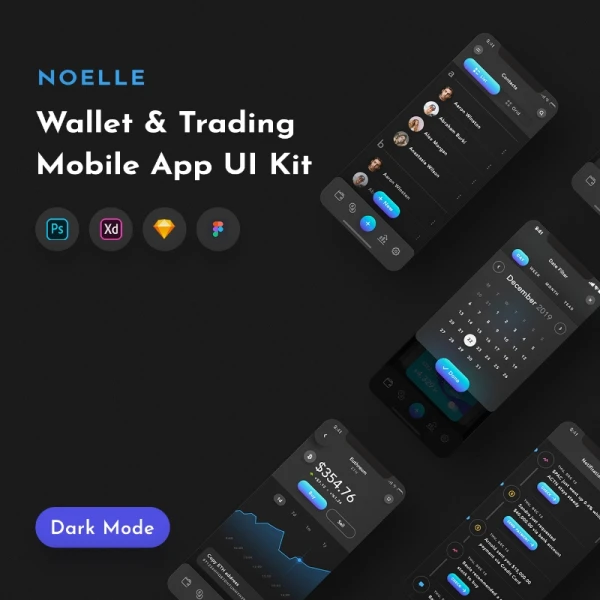 Noelle UI Kit 金融理财电子钱包资金管理app应用界面设计