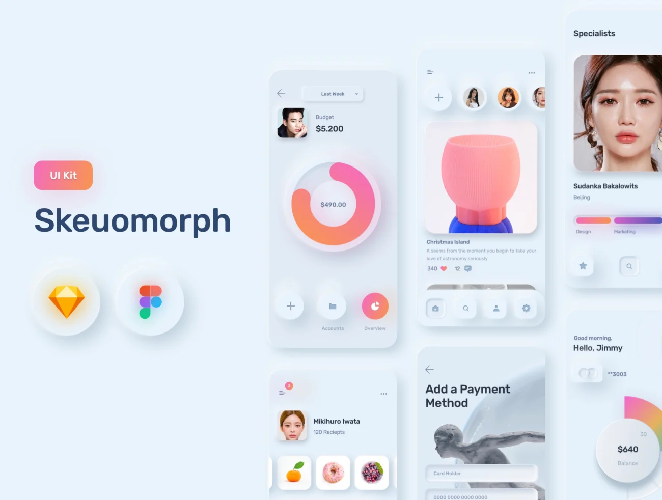 Skeuomorph Ui Kit Sketch 新拟物风格用户界面工具包-UI/UX-到位啦UI