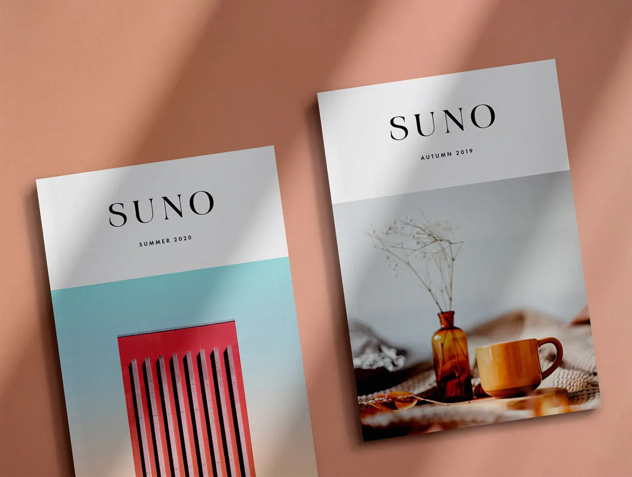 Suno Magazine Mockup Kit 杂志实体智能样机模型设计套件-产品展示、优雅样机、创意展示、办公样机、名片杂志、实景样机、样机、简约样机-到位啦UI