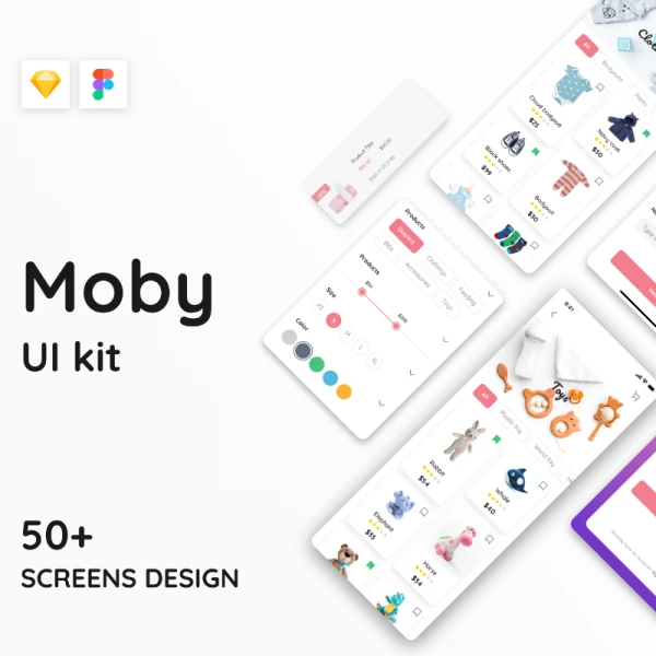Moby E-commerce App Ui Kit 电子商务app应用Ui套件