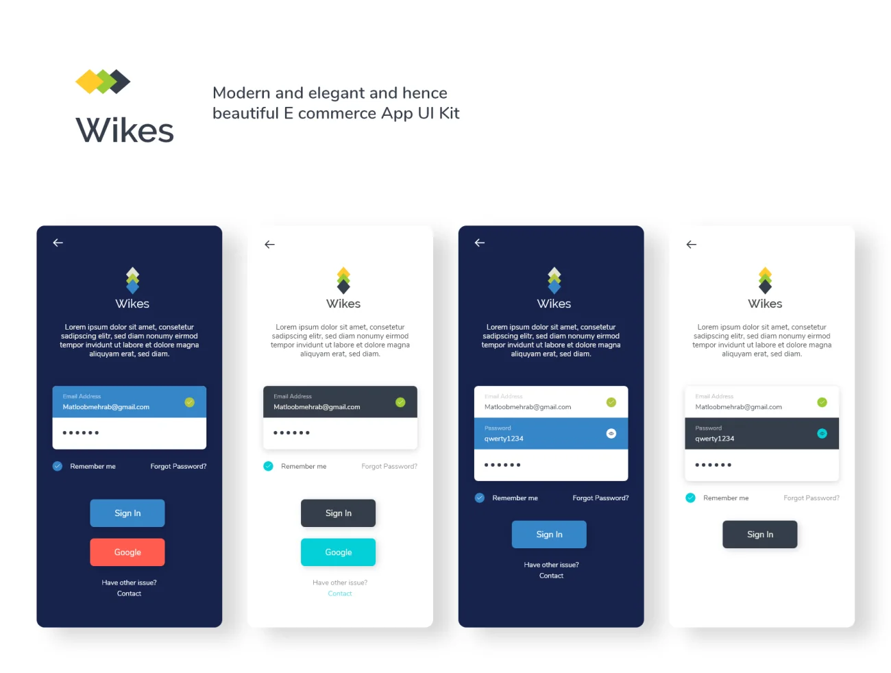 Wikes Ecommerce App Ui Kit 现代时尚优雅体验的电子商务app应用Ui套件-UI/UX-到位啦UI