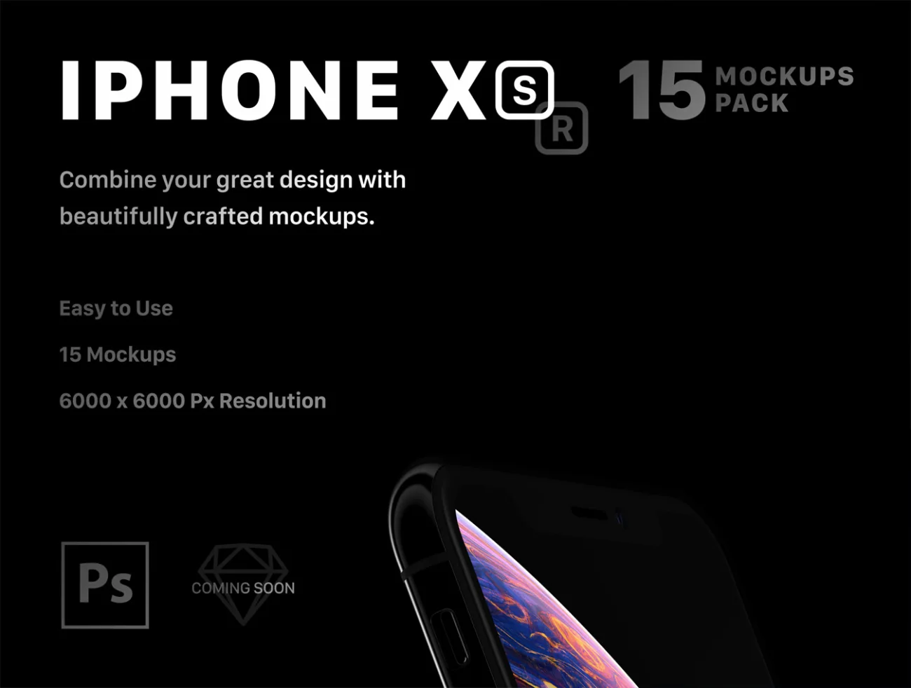 iPhone XS XR 15款苹果手机智能样机-优雅样机、实景样机、手机模型、样机、苹果设备-到位啦UI