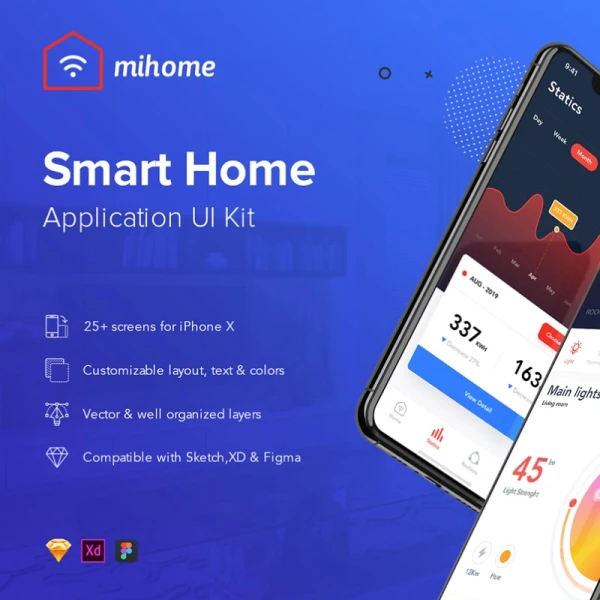 Mi Home Smart Home UI Kit 智能家居用户界面套件应用UI套件