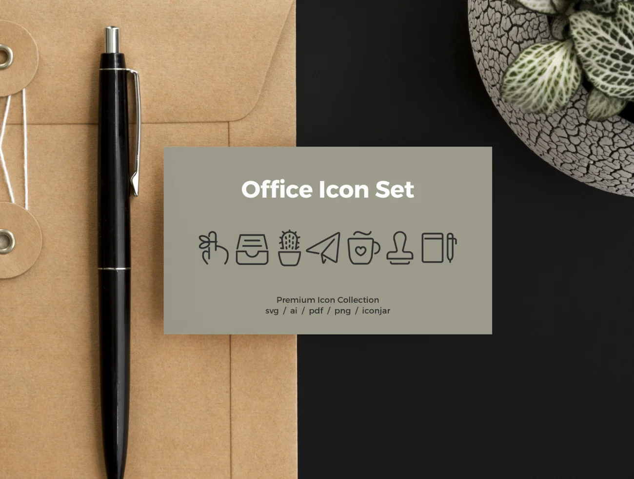 64 Office Icons 64个办公图标-UI/UX、字体-到位啦UI