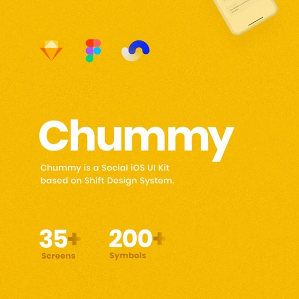 Chummy Social iOS UI Kit Sketch 手机高端社交套件 编辑推荐