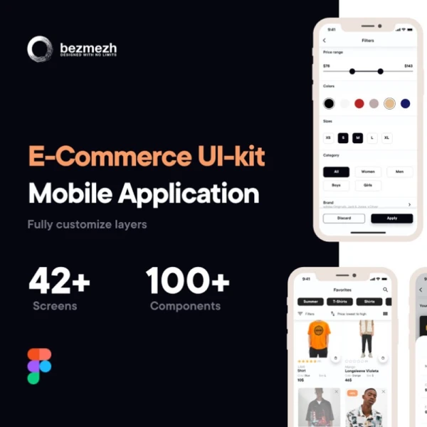 E Commerce UI kit Mobile Application 电子商务UI套件移动应用