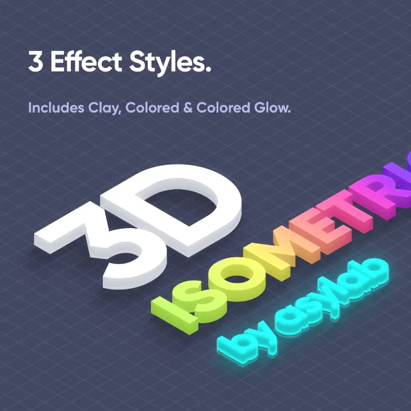 Isometric 3D Mockups (Part 4 - 5660 x 3750 - Flat Extrusion) 等距3D图标logo模型缩略图到位啦UI