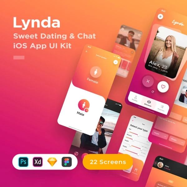 Lynda Dating iOS UI Kit 达约会iOS用户界面套件