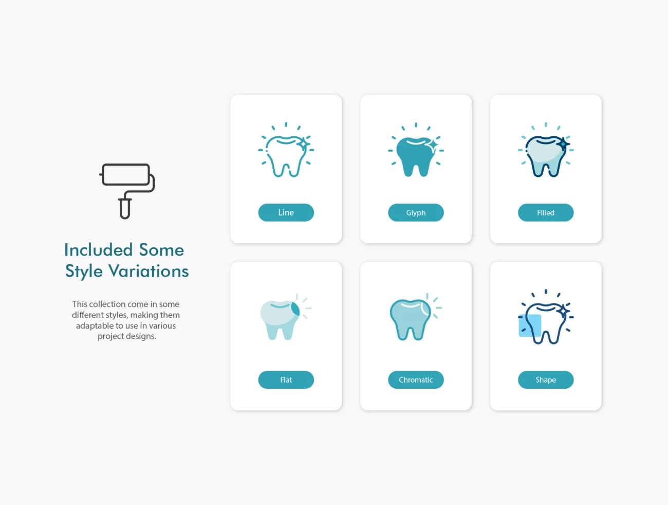 Dental Icons 牙科牙医图标-3D/图标、UI/UX-到位啦UI