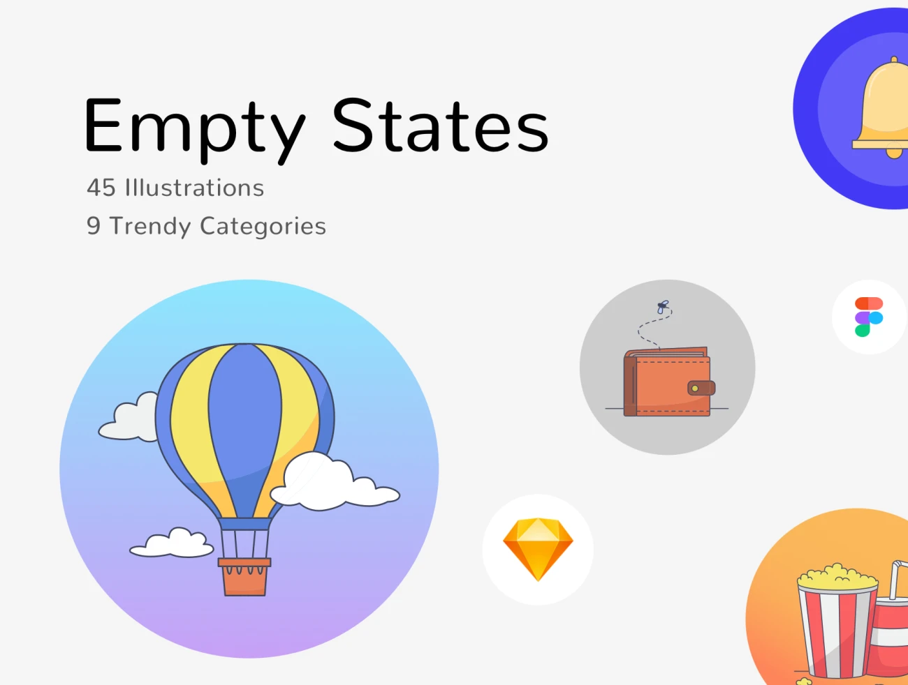 Empty state illustration 空状态图示-UI/UX、人物插画、场景插画、学习生活、插画、状态页-到位啦UI