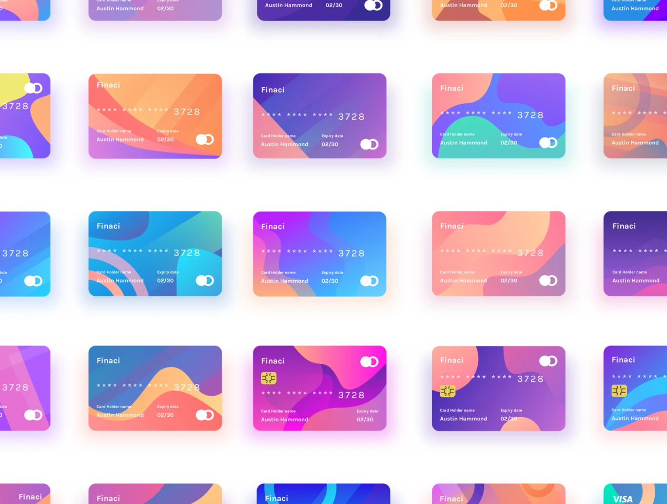 Finaci Financial debit credit ui card 金融借记卡信用卡界面设计-UI/UX-到位啦UI