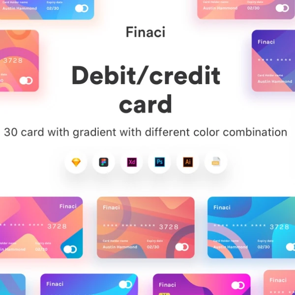 Finaci Financial debit credit ui card 金融借记卡信用卡界面设计