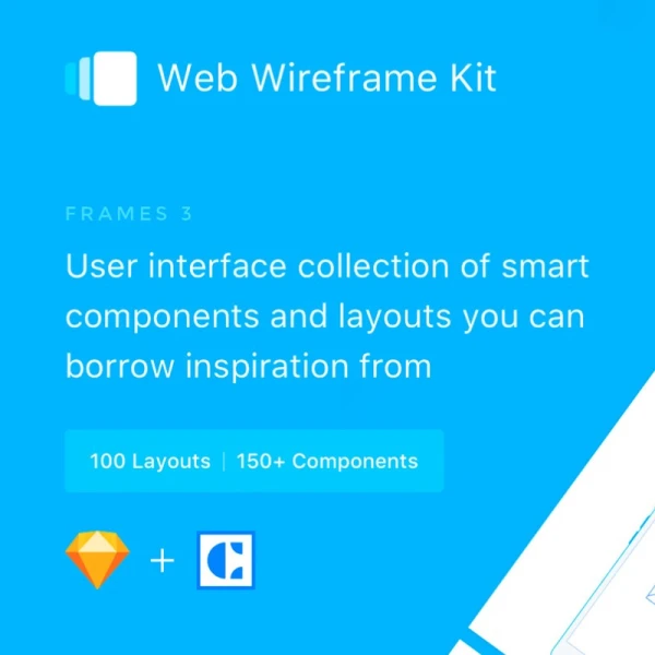 Frames 3 Web Wireframe 用户界面网站原型通用Web框架