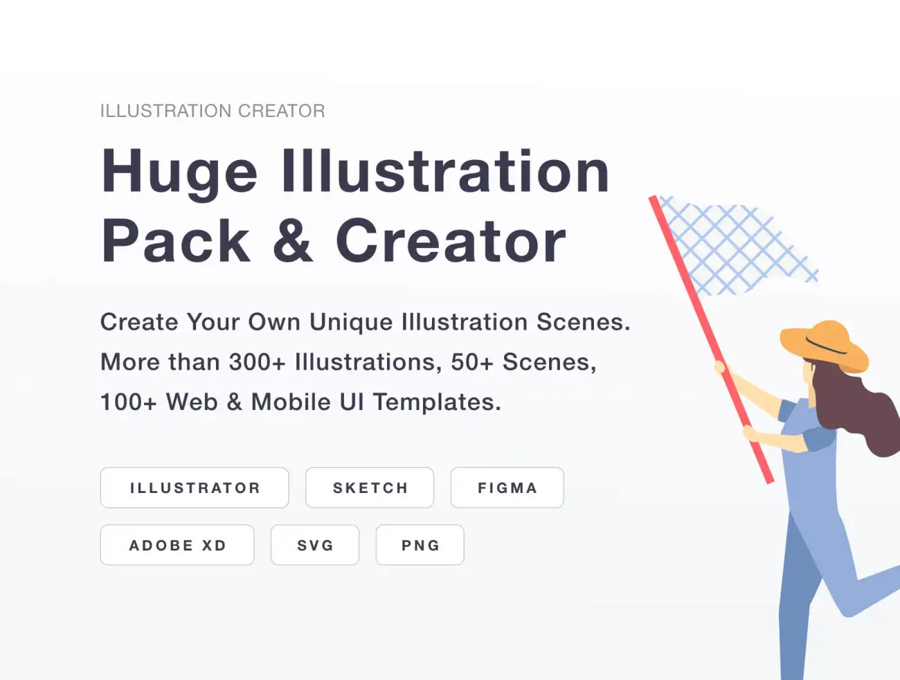 Huge Illustration Pack Creator 巨量的状态页工作生活学习矢量插图插画包-UI/UX、人物插画、场景插画、学习生活、插画、状态页、职场办公、运动健身、金融理财-到位啦UI