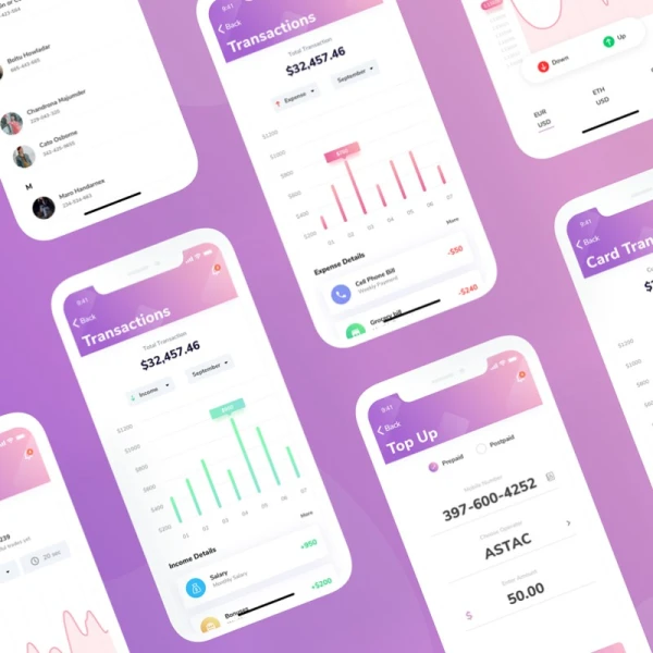 Vault - Financial App UI Kit 保险金融app应用用户界面套件