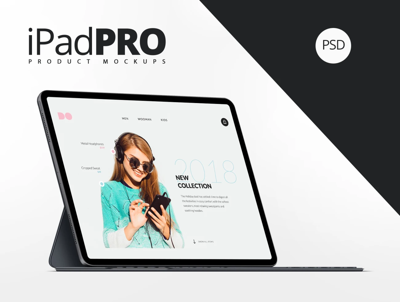 YDLabs New iPad Pro Mockups 新款iPad Pro样机-产品展示、优雅样机、办公样机、实景样机、样机、苹果设备-到位啦UI
